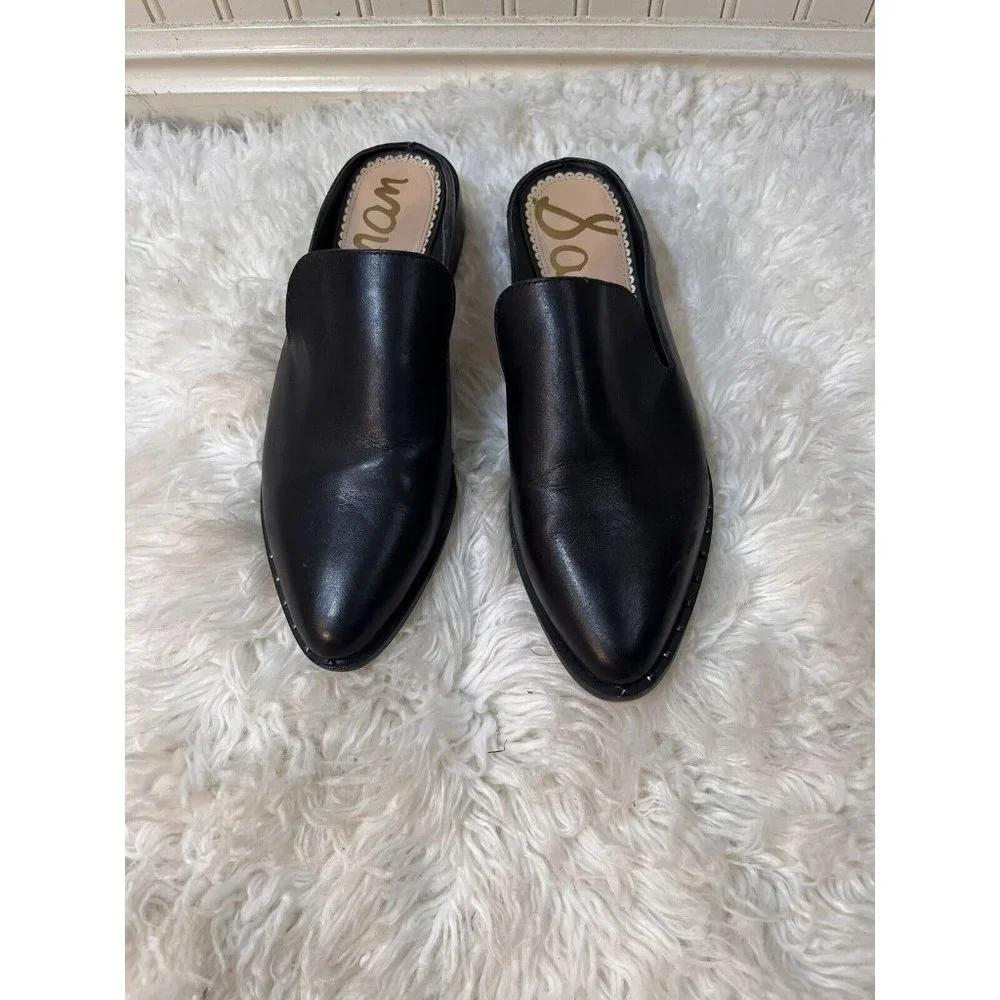 Sam Edelman Women's Lewellyn Mule / Slide Black Leather  SIZE 7.5